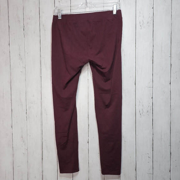 PACT Leggings Women's Maroon Organic Cotton Stretch Size Large Mid-Rise. - Picture 5 of 5